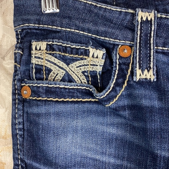 Big Star Liv Distressed Cropped Cuffed Capri Jeans Summer Whitewashed Vintage 25 - Picture 5 of 14